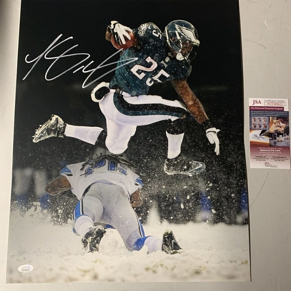 LeSean McCoy Autograph Signed Eagles Snowbowl Spotlight 16x20 Photo JSA